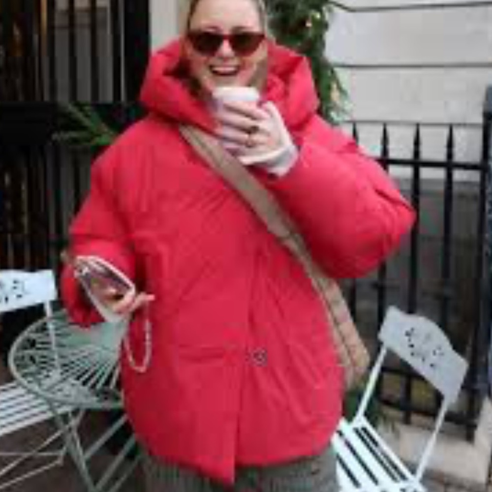 Free People Red Puffer Jacket - Picture 3 of 7